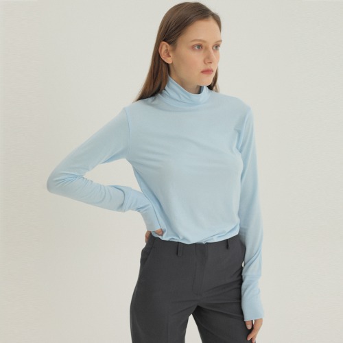 Double High Neck Top 2color