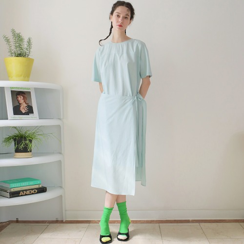 A-line wrap skirt &amp; dress set  Mint